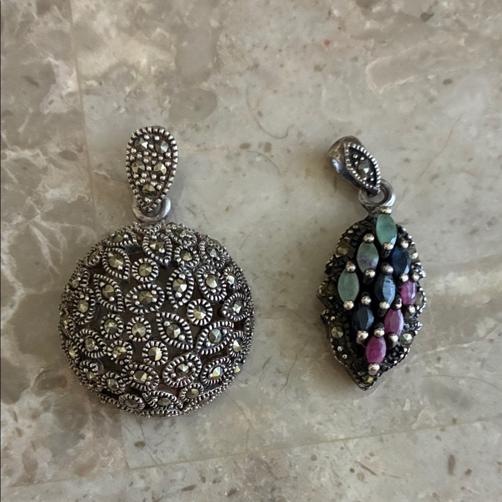 2 pendants both 925 sterling silver